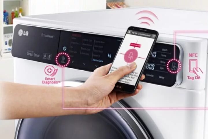 Подключение телефона к стиральной машине lg Технология NFC в стиральной машине - StiralkaInfo.ru