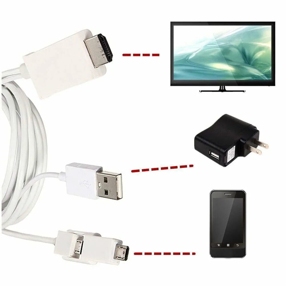 Подключение телефона телевизору usb Кабель Mhl Hdmi Купить - Фотографии