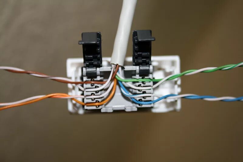 Подключение телефона витой парой Как подключить розетку RJ-45