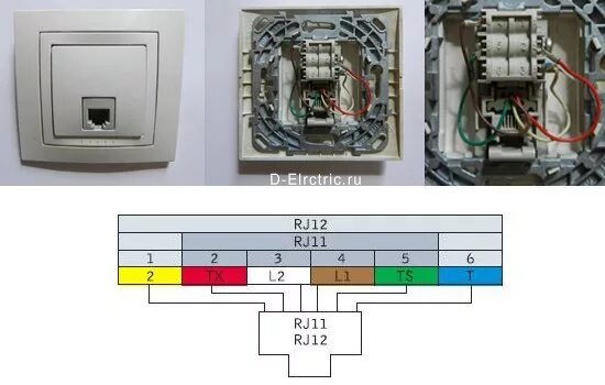 Подключение телефонной розетки шнайдер Подключение телефона к розетке HeatProf.ru