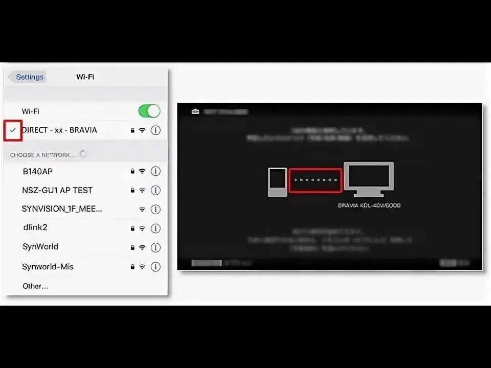 Подключение телевизора sony к wifi نحوه اتصال گوشی به تلویزیون سونی با Wi-Fi Direct - YouTube