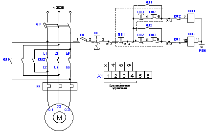 Подключение тельфера 220 схема через кнопочный пост Описание товара: Ящики управления асинхронными двигателями серий Я 5000, РУСМ 50