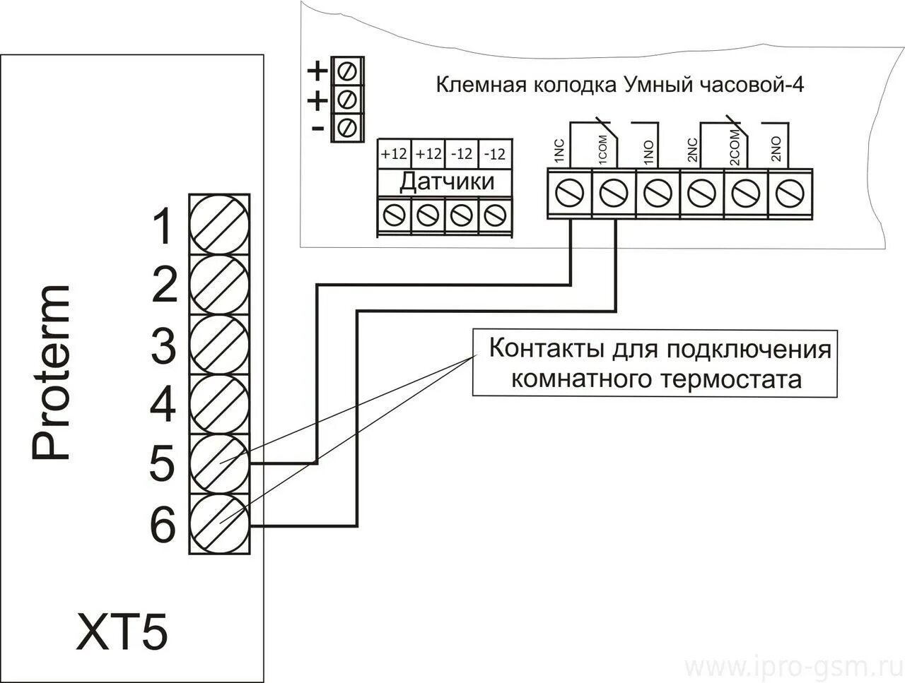 Подключение температурного датчика к котлу Схемы подключения сигнализации Умный Часовой-4 к отопительным котлам