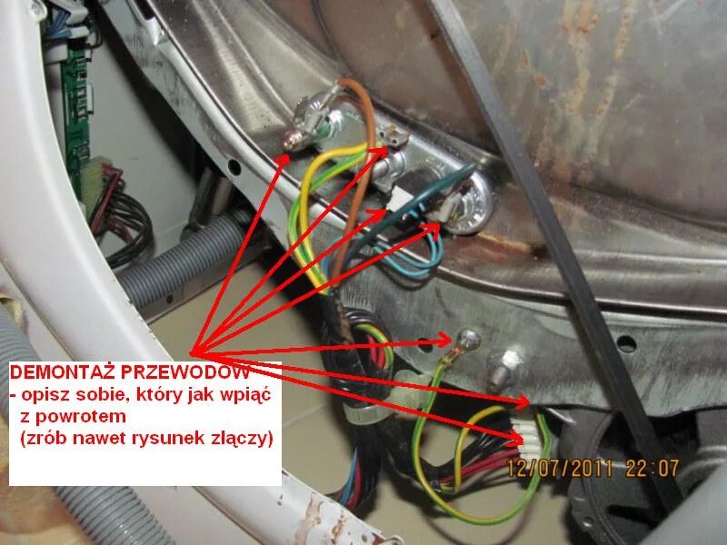 Подключение тэна стиральной машины индезит Indesit WISL 105 - łożyska - elektroda.pl