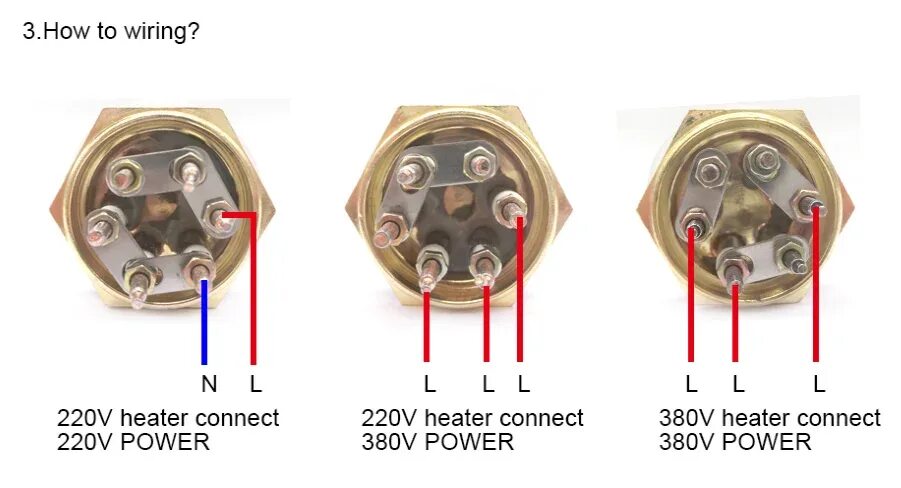 Подключение тэнов звездой без нуля на 380 Электрический нагревательный элемент Lujinxun DN32 DN40 с резьбой, погружной наг