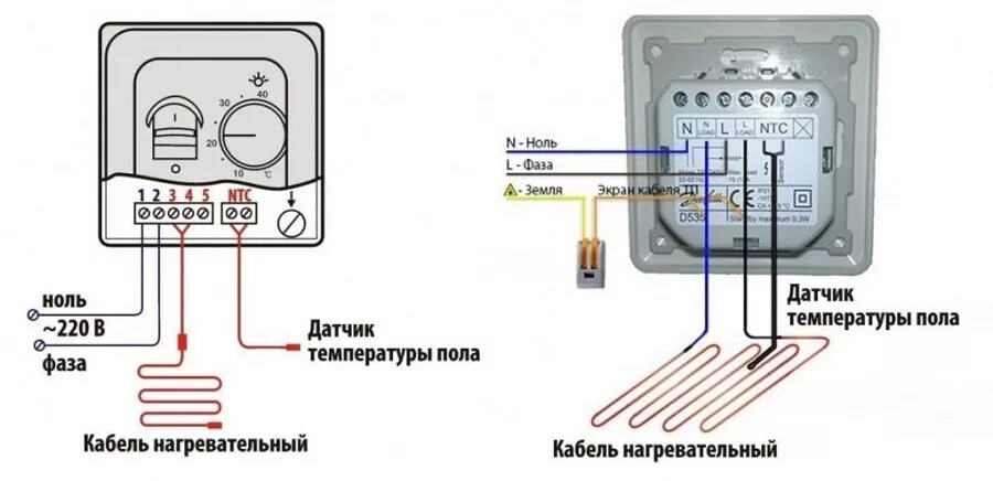 Подключение тепла Правильное подключение электрического теплого пола