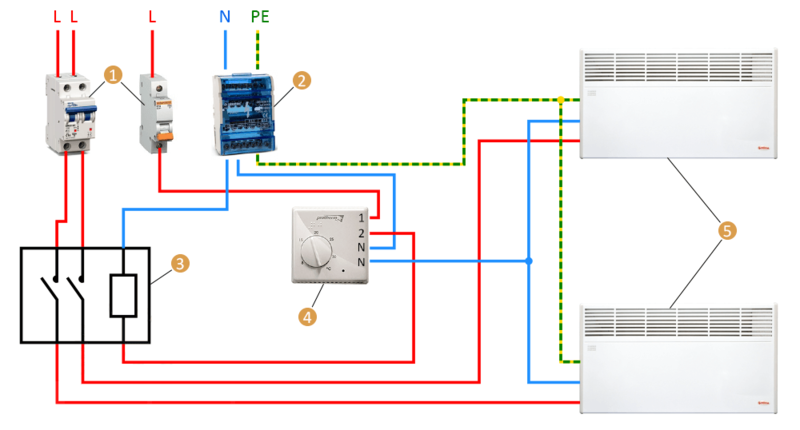 Подключение теплого пола через контактор Подключение электрических конвекторов через контактор