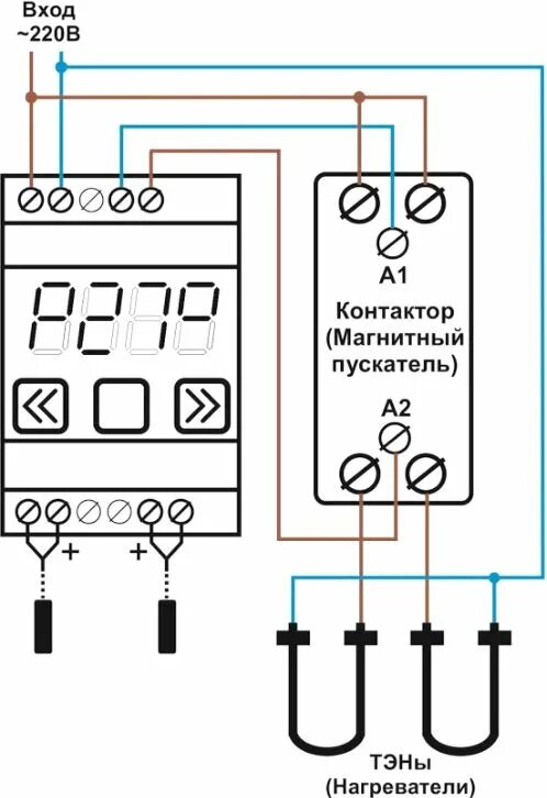 Подключение теплого пола через контактор Терморегулятор цифровой МПРТ-11-18, в Санкт-Петербурге с доставкой по России