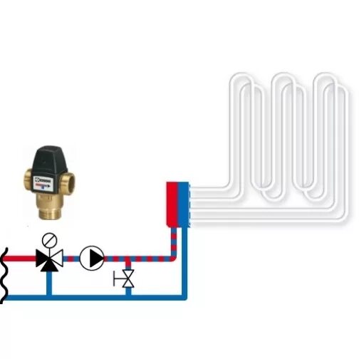 Подключение теплого пола через трехходовой клапан Теплый пол: примеры установки термостатических клапанов Esbe