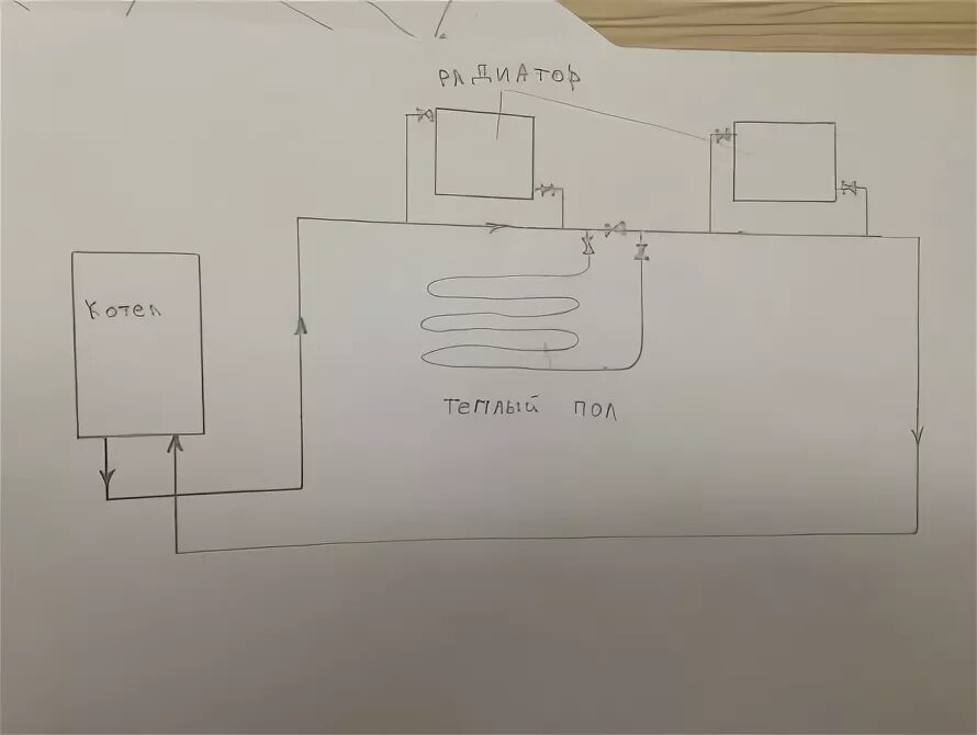 Подключение теплого пола к однотрубной системе отопления Теплый пол в однотрубной системе отопления BuilderClub