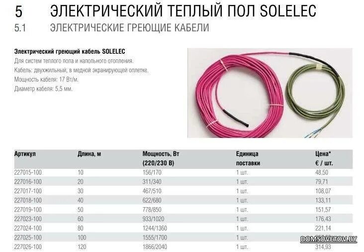 Подключение теплого пола сечение провода Кабель для теплого пола: нагревательный карбоновый кабель, его сечение и мощност