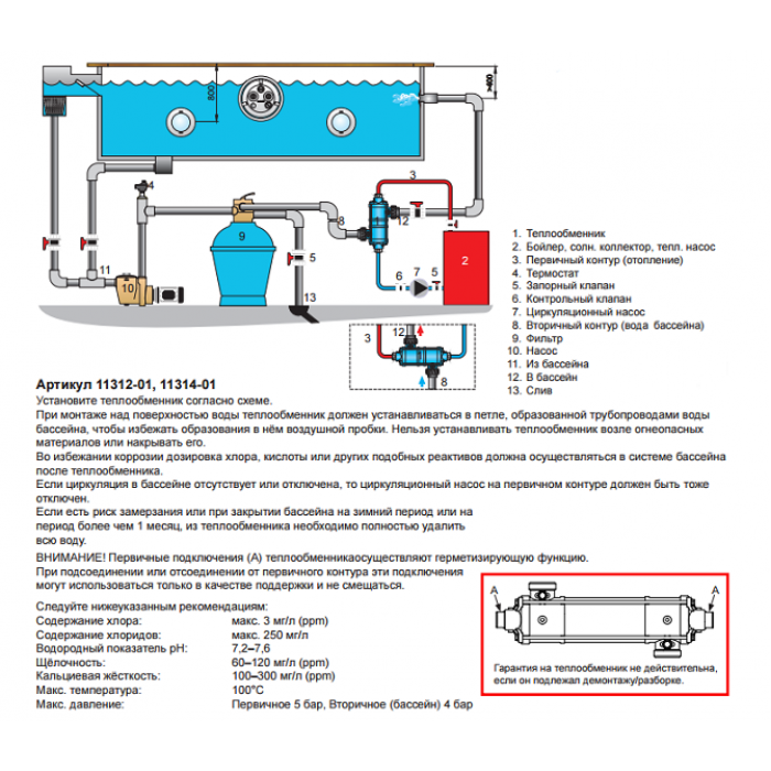 Подключение теплообменника для бассейна к газовому котлу Газовый котел для подогрева бассейна фото - DelaDom.ru