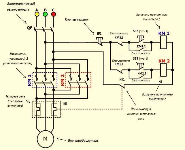 Подключение тепловое реле 380 Тепловое реле для электродвигателя