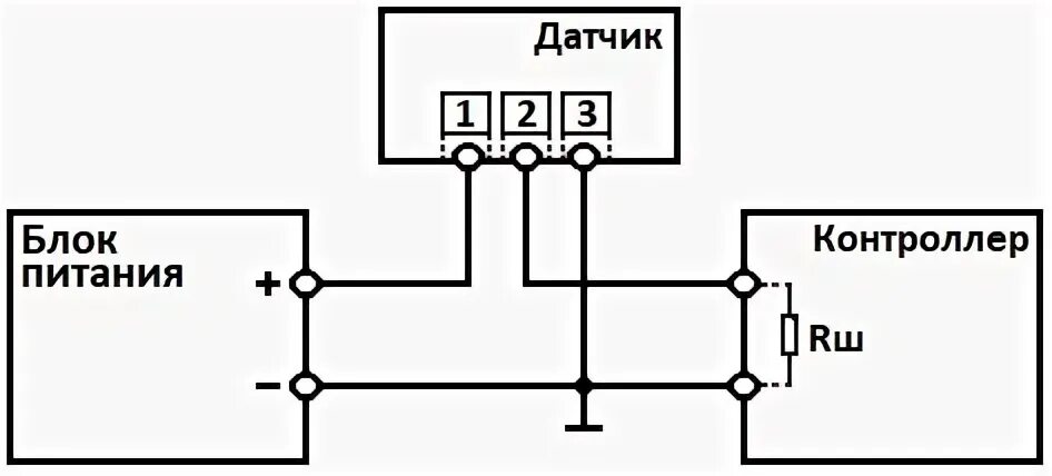 Подключение теплового датчика HFTM-A LCD Датчик температуры кабельный, 4-20мА/0-10В, с дисплеем (арт. 1101-115