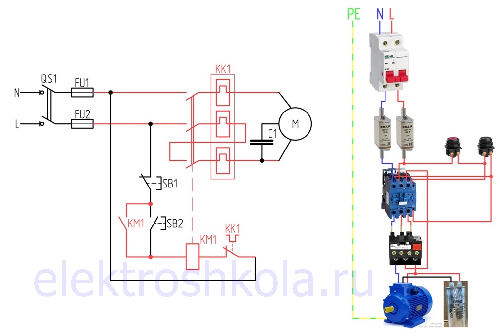 Подключение теплового реле двигателя Тепловые реле