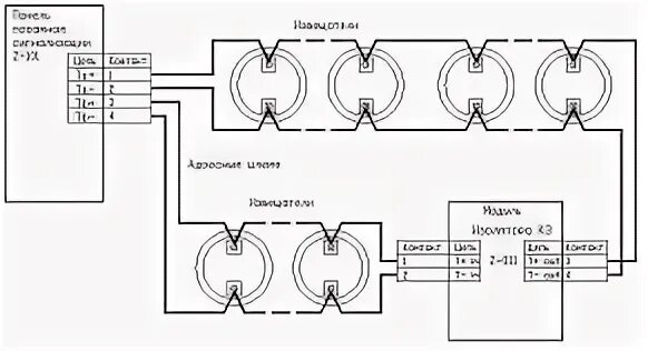 Подключение тепловых датчиков пожарной сигнализации схема Схема подключения ручного пожарного извещателя фото