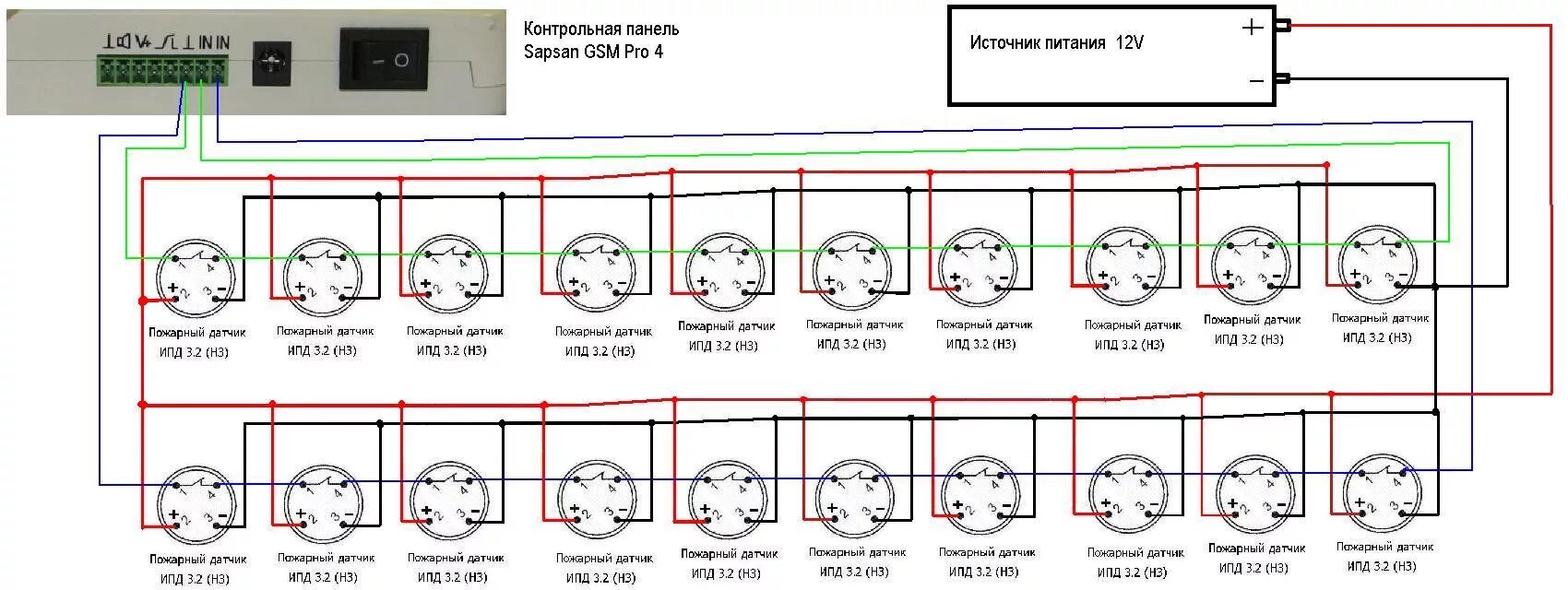 Подключение тепловых датчиков пожарной сигнализации схема Подключение пожарных датчиков фото - DelaDom.ru