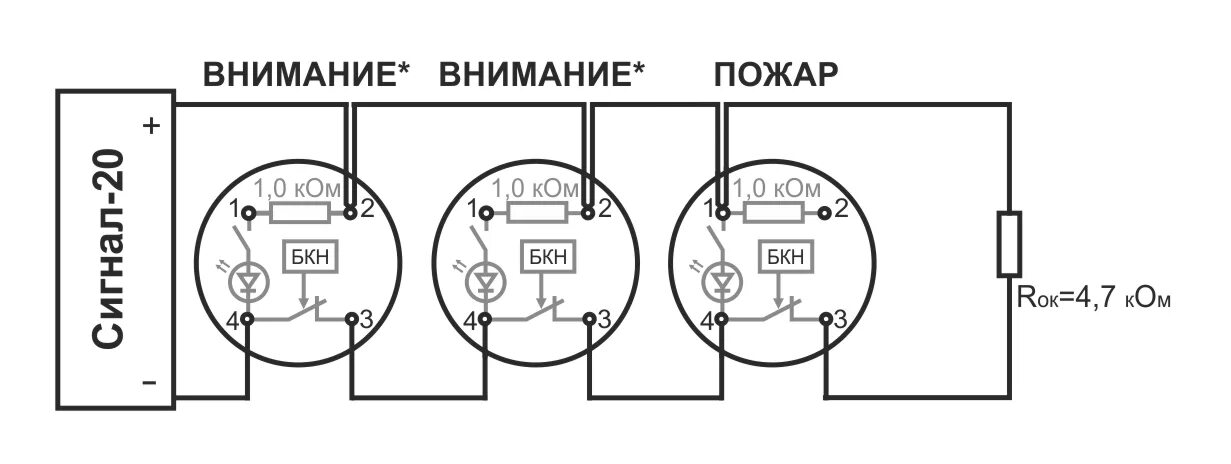 Подключение тепловых датчиков пожарной сигнализации схема Схемы подключения дымовых извещателей от компании ЮНИТЕСТ