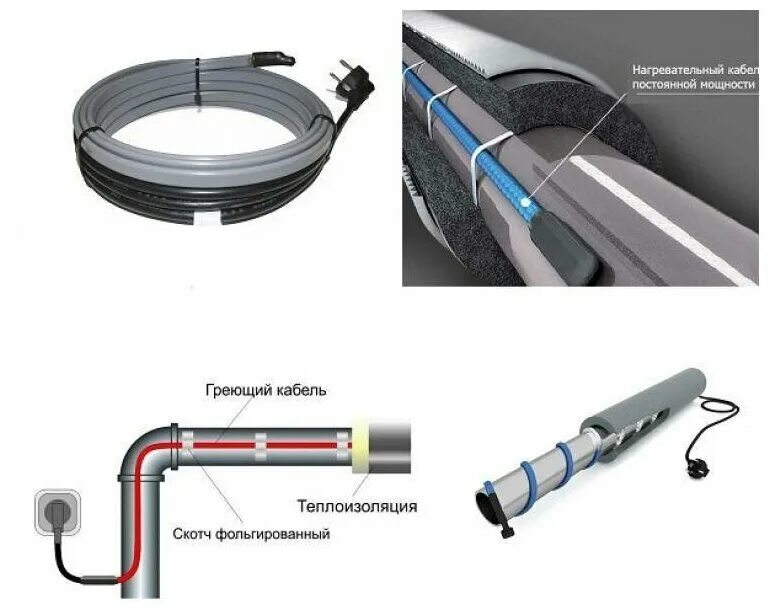 Подключение теплый кабель для труб своими руками Комплект греющего кабеля REXANT 30 Вт/м для установки на трубу, кровлю, водосток