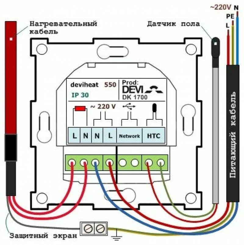 Подключение термодатчика теплого Подключение теплого пола фото - DelaDom.ru