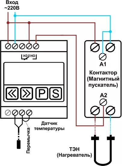 Терморегулятор wza 90e схема подключения к тену - Wza 90e схема подключения. Тер