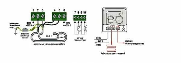 Подключение терморегулятора для теплого пола аст 16 Как подключить теплый пол к терморегулятору - пошаговая инструкция и схема для п