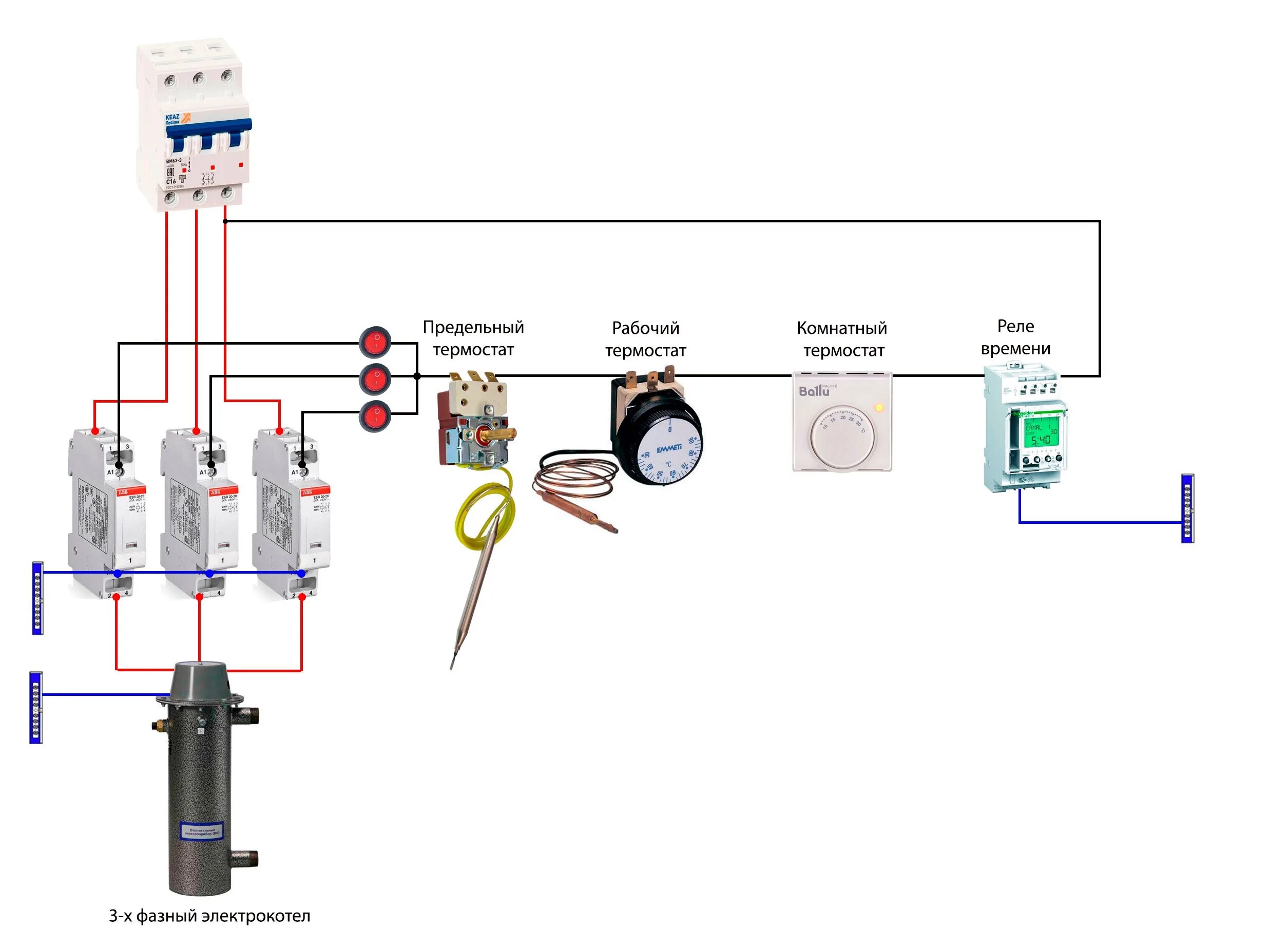 Подключение терморегулятора к электрокотлу отопления 380в Схема подключения электрокотла: как правильно ее выполнить, чтобы обеспечить дом