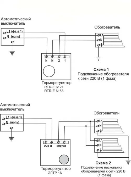 Подключение терморегулятора к обогревателю через розетку Терморегулятор Eberle, купить в Твери с доставкой в интернет-магазине www.kotly-