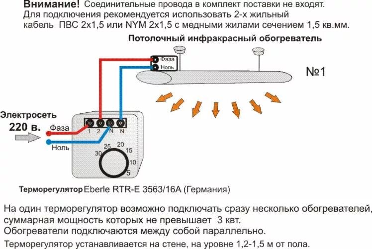 Подключение терморегулятора к обогревателю через розетку Инфракрасный обогреватель Алмак ИК 5 купить в интернет-магазине Мосхолдинг. Цена