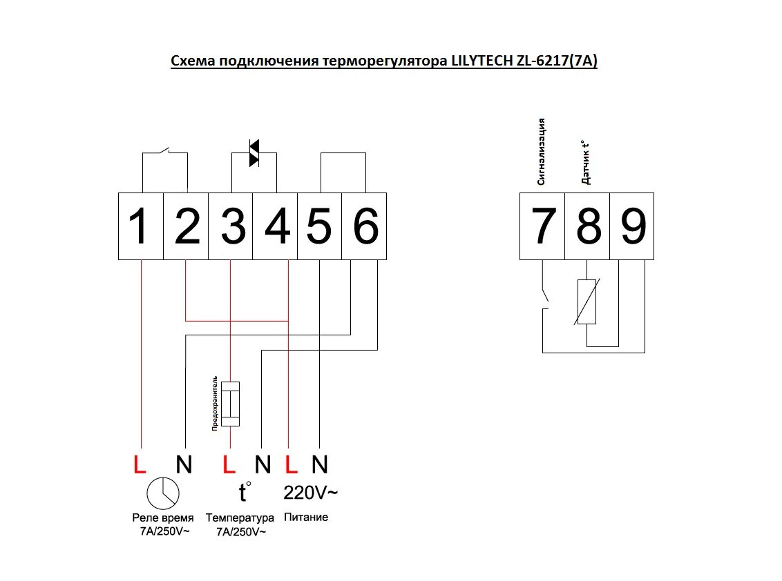 Подключение терморегулятора нт 1 Терморегулятор LILYTECH ZL-6217A (7А) (пид-регулятор) в Тарко-сале