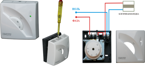 Подключение терморегулятора нт 1 Подключение теплого пола к терморегулятору, схема подключения к электричеству + 