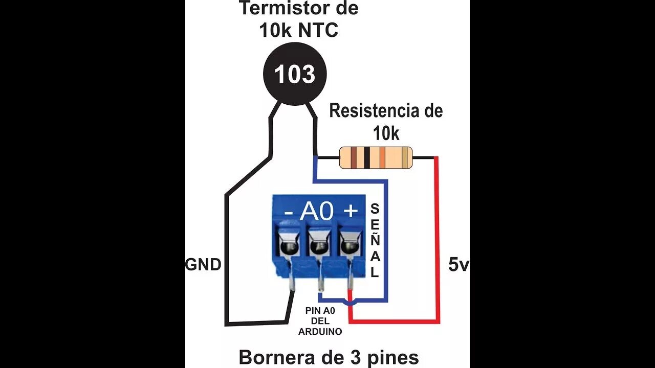 Подключение термосопротивления ntc 3950 на 10 ком Proyecto Incubadora con arduino y Materiales Reciclados - Sensor de Temperatura 