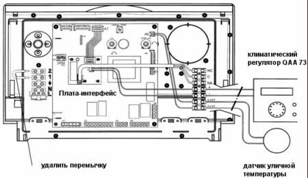 Подключение термостата к газовому котлу бакси Присоединение климатического регулятора QAA 73 Baxi Slim i - in