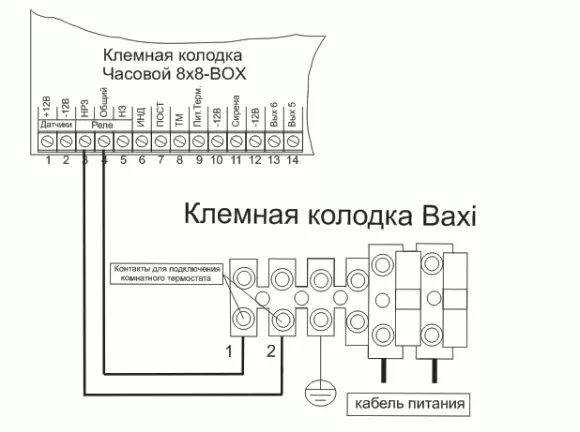 Подключение термостата к котлу baxi Подключение к котлам Авторская платформа Pandia.ru