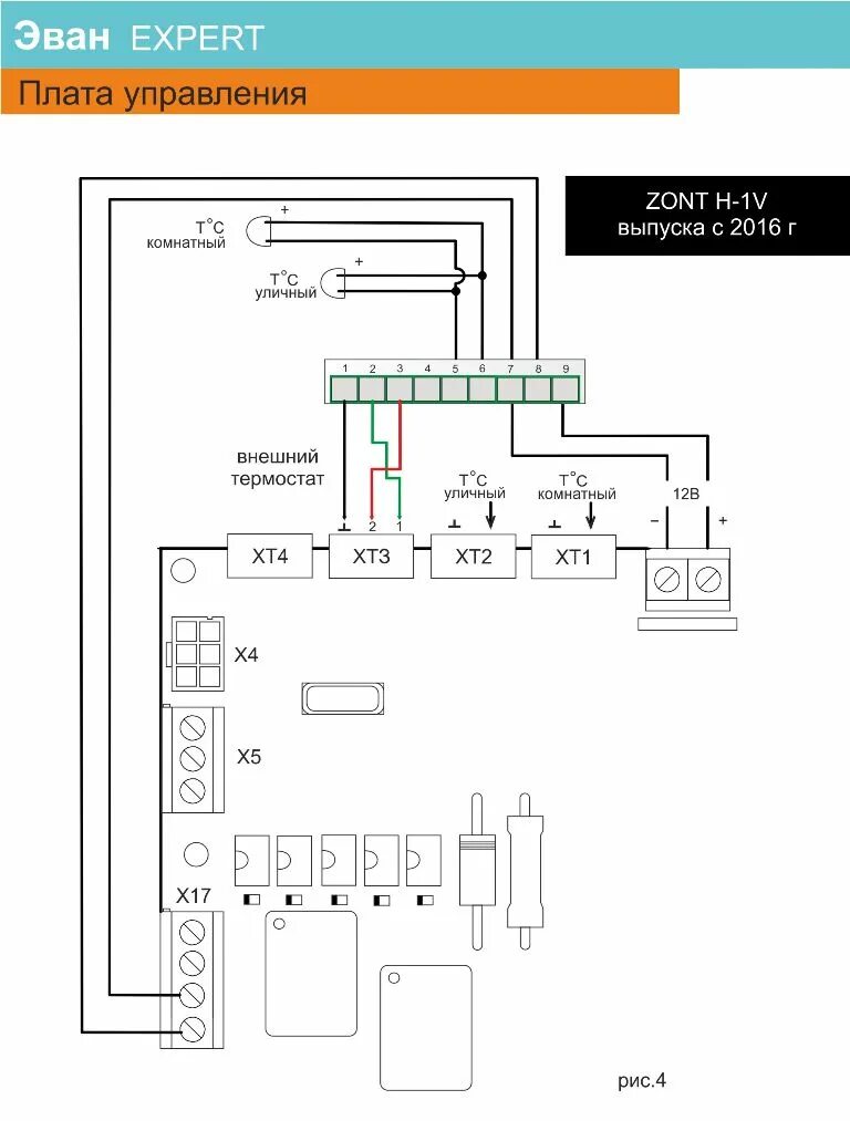 Подключение термостата к котлу эван evan_expert-n-1v_s_2016 - ensytech.ru - решения для автоматизации