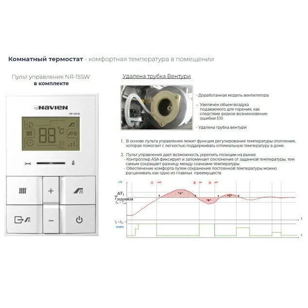 Подключение термостата к котлу навьен Купить настенный двухконтурный котел Navien Deluxe S -16k в Москве