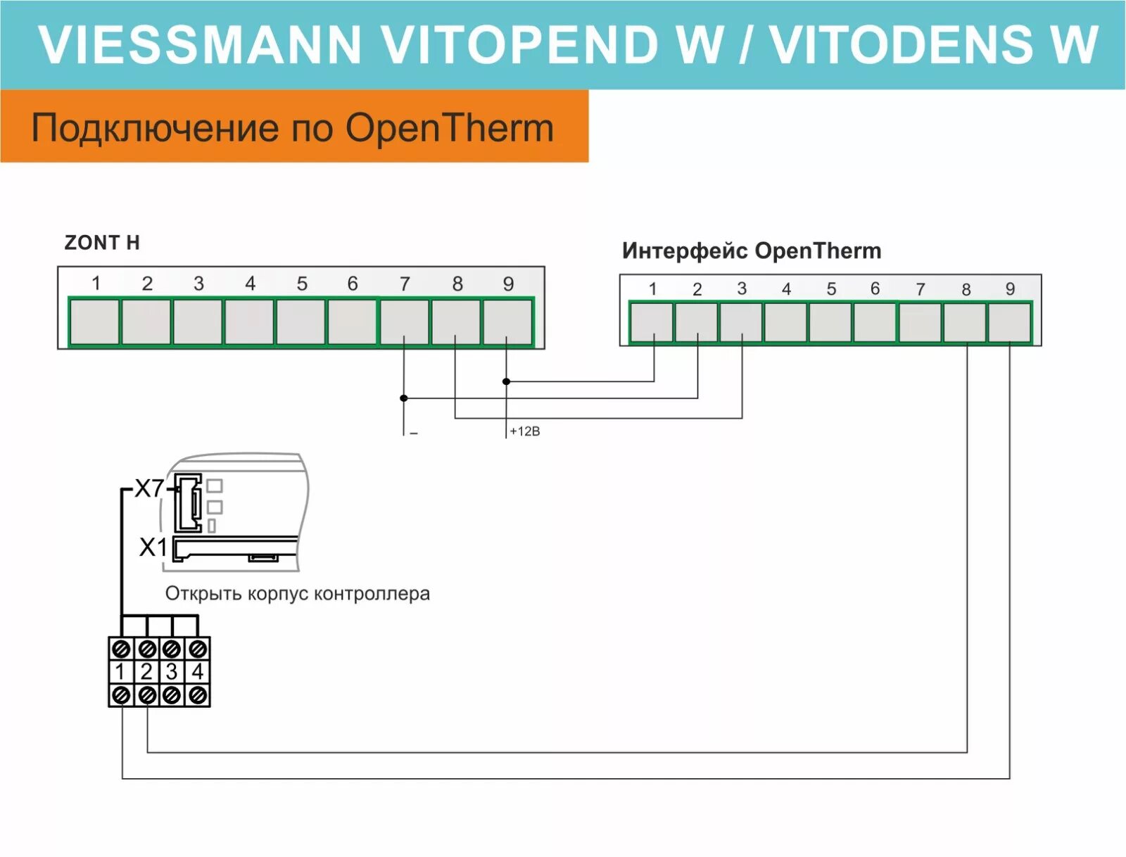 Подключение термостата к котлу viessmann vitopend 100 Схемы подключения оборудования ZONT к котлам отопления Viessmann - microline