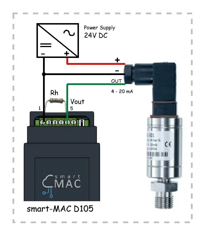 Подключение tht03c 4 20ma D105: Connecting the sensor with a 4-20mA current loop / Main / smart-MAIC suppo