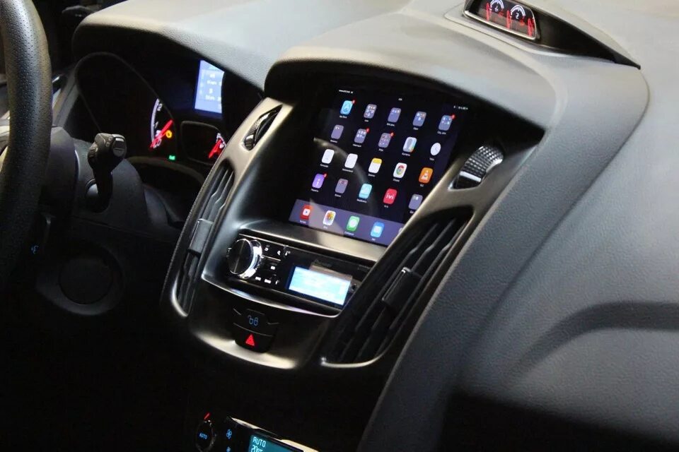 Подключение тиес тесла в фокус 3 Изготовление рамки APPLE IPAD MINI в FORD FOCUS 3 ST - DRIVE2