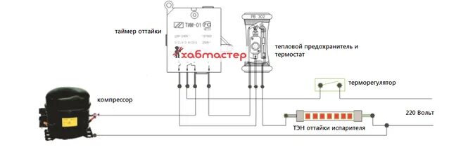 Подключение тим 0 1 Запчасти для бытовой техники - Таймер оттайки электронный ТИМ-01.11, для холодил