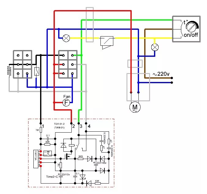 Подключение тим 01 по цветам фото Циклический таймер для холодильника (1/1) - Схеми радіоаматорів - Схеми радіоама