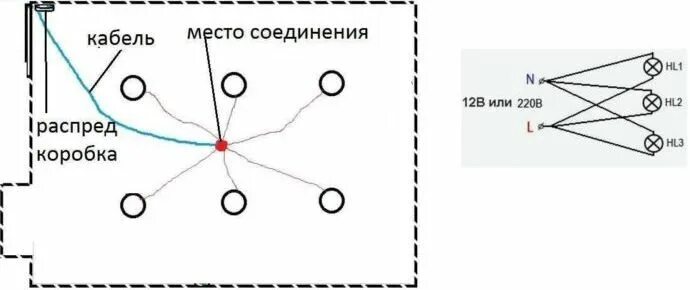 Подключение точечных светильников своими руками Как правильно и безопасно подключить светодиодные светильники - Блог LedRus