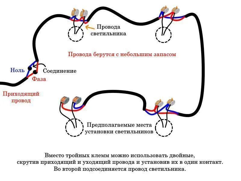 Подключение точечных светильников своими руками Как установить и подключить точечные светильники правильно