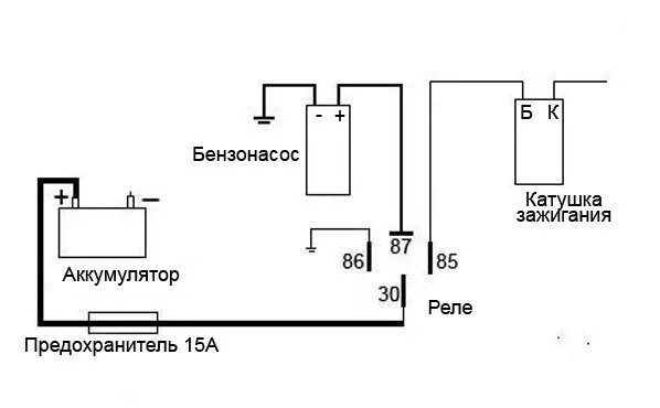 Подключение топливного насоса через реле Эл Бензонасос на карбюратор - ГАЗ 2401, 2,5 л, 1980 года электроника DRIVE2