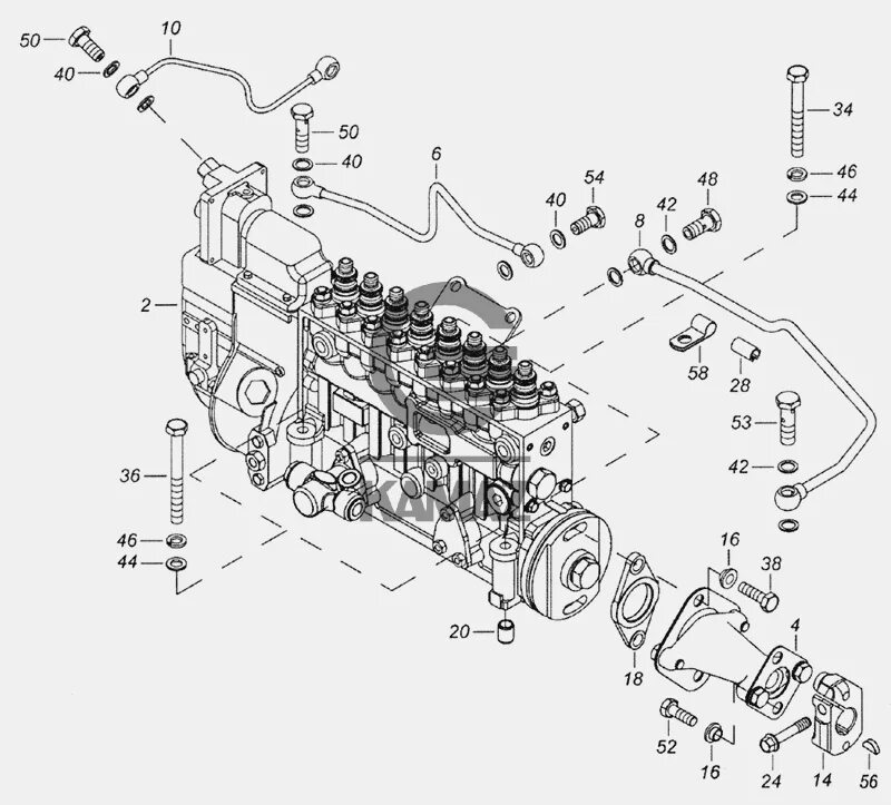 Подключение топливного насоса камаз 740.51-1111000-90 Установка и привод ТНВД для автомобиля КАМАЗ 6520 (Euro-2, 3),
