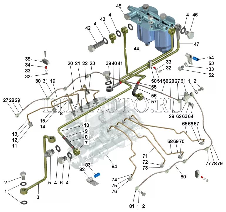 Подключение топливного насоса камаз СИСТЕМА ПИТАНИЯ ДВИГАТЕЛЯ КАМАЗ 54112 артикул на схеме - ☛ atl24.ru