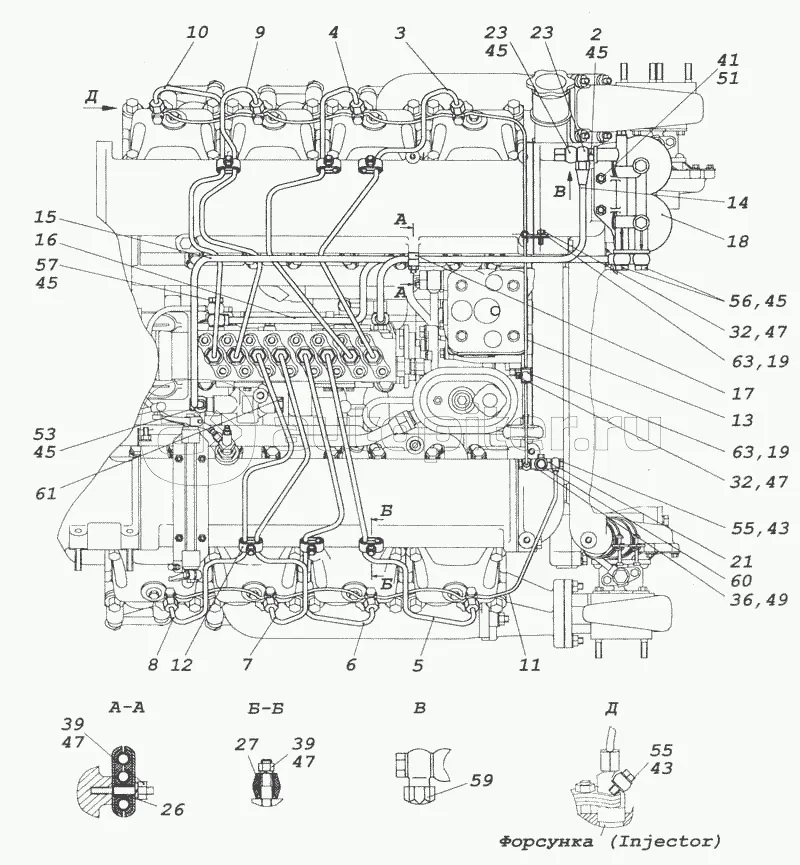 Подключение топливного насоса камаз Камаз евро 2 схема подключения тнвд