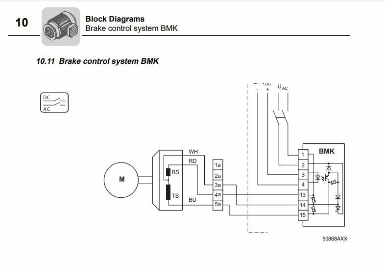 Подключение тормоза двигателя Схема подключения тормоза sew eurodrive