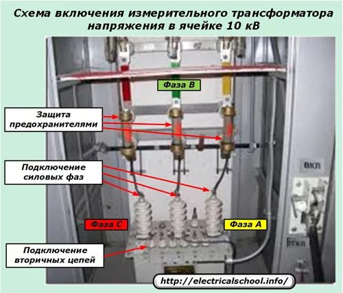 Подключение трансформатора 10 кв Измерительные трансформаторы напряжения в схемах релейной защиты и автоматики