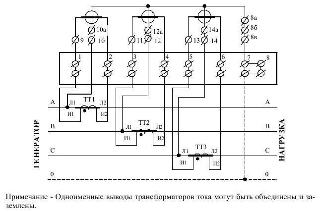 Подключение трансформаторов тока с двумя трансформаторами Опрос и схема подключения электросчетчика ПСЧ-4ТМ.05МДТ. Технические характерист